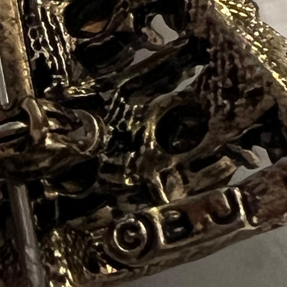 Vintage Christmas Tree Pin Brooch Beatrix B.J. Signed Rhinestone - Book Piece - Picture 4 of 12